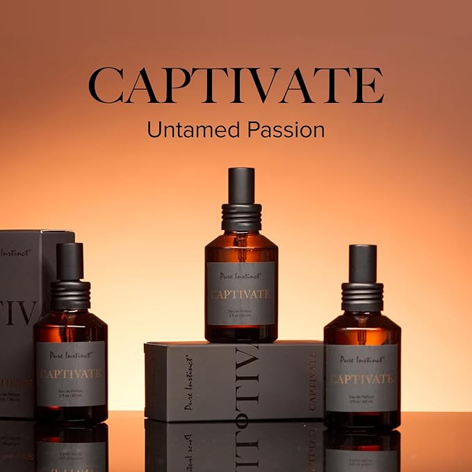 Pure Instinct CAPTIVATE The Original Pheromone Infused Essential Oil Perfume Cologne - Men's Collection - TSA Ready (Spray Bottle 2 Fl. Oz./60mL)