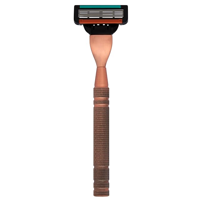 Jack The Barber Men Razors For Shaving 6 Blade Razor Kit, Cartridge Razors For Men Multi-Blade Metal Handle, Alternative To 4 Blade Razors For Men