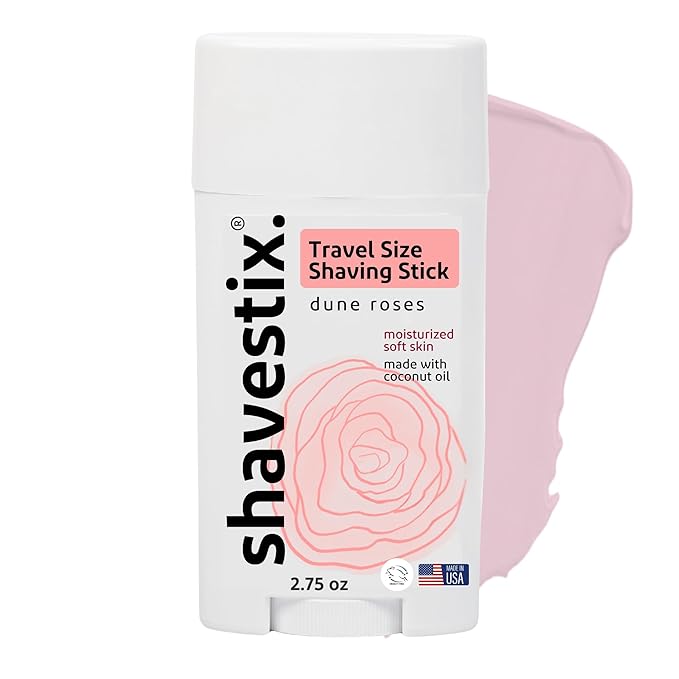 Shavestix Ultra Moisturizing Travel Size Body Shaving Stick 2.75 Oz | Dune Roses Scented Shaver Friendly Hair Removal Cream Bar Sub Shave Gel, Shaving Cream For Women, Men| Avert Razor Bumps, Burn