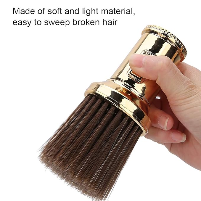 ZJchao Multifunctional Soft Light Hair Brush Shaving Tool for Barber Shop (Gold)