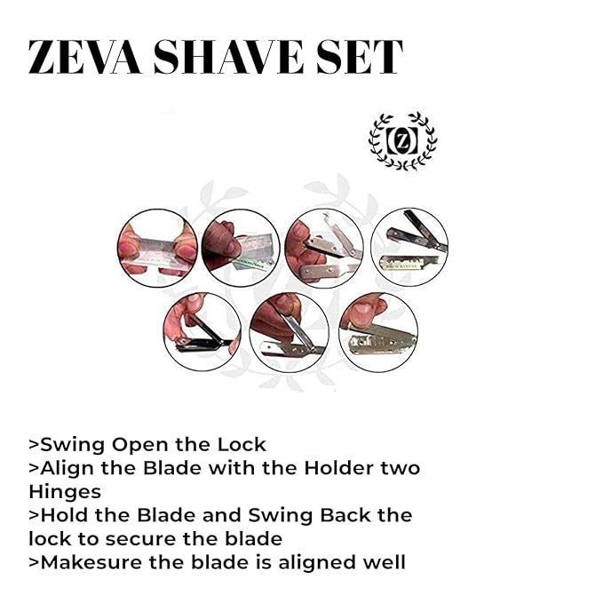 Men's Shaving Gift Set | Wet Shaving Kit de Afeitado de Lujo para Hombres, Unique Multi-Color Shavette, Stainless Steel & 100 Blades Gift Idea For Him