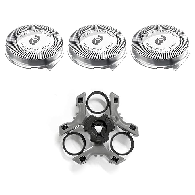 HQ8 Replacement Heads for HQ8 Aquatec Shaver 3 Pc with 1 Pc Pack Cutterhead Retaining Ring