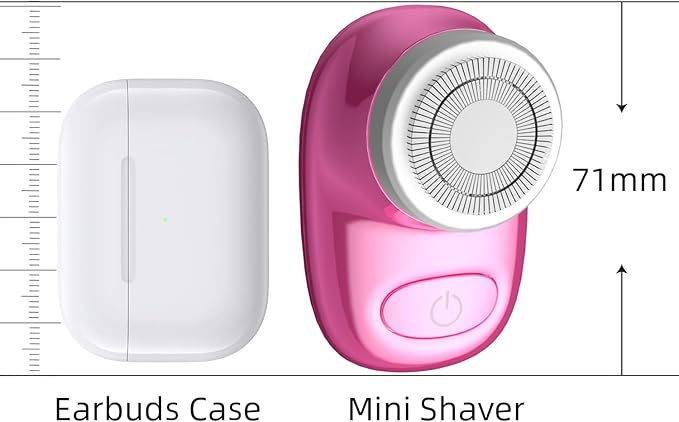 Mini Electric Shaver, Pocket Size Electric Shaver for Men Women, Rechargeable Easy One-Button, Portable Powerful Waterproof Razor for Travel Office Business Trip (2Pack)