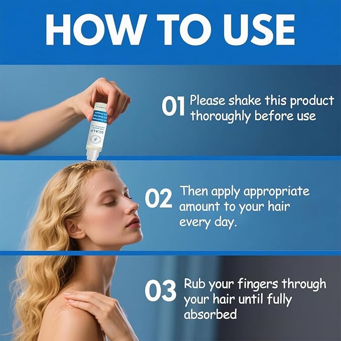 Hair Growth Roll On, Revival Ampoule, Rosemary Hair Groth Serum, Thicker & Stronger Prevents Fall For All Hair (3 Pcs)