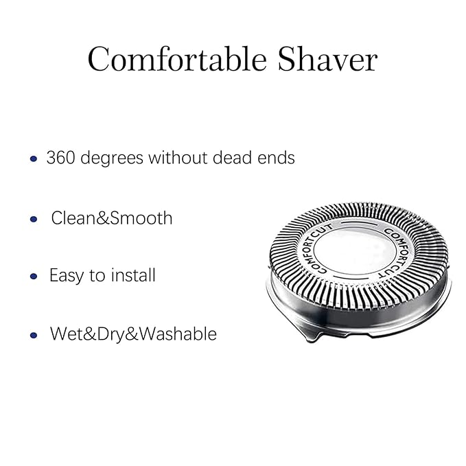 6pack Upgrade HQ8 Replacement Blade for Philipss Norelcos S3000 Replacement Razor Blades Aquatec Shavers Electric Razor Blades Compatible with Shavers AT810 AT880 PT720 AT815 HQ8505