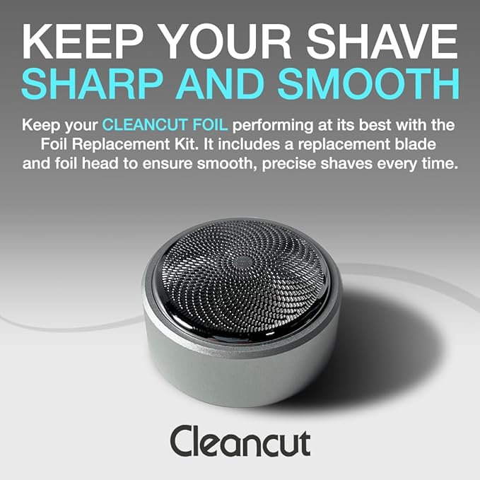 Replacement Kit for Cleancut ES412 Personal Shaver - Blade and Foil Head Replacement for Precision Shaving - Includes New Blade, Foil & Cap - Made in Japan, Easy to Install