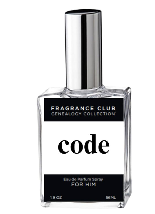FRAGRANCE CLUB Code Eau de Parfum for Men – Warm Spicy Amber Cologne – Long Lasting Designer Style Scent – Luxury Inspired Fragrance – Evening & Date Night Fragrance – 1.9 Fl Oz