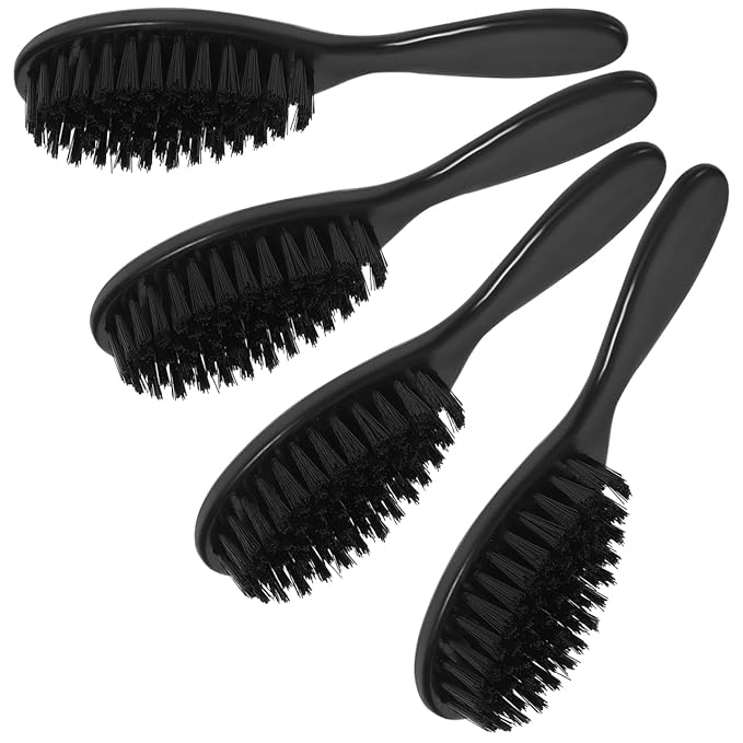 MERRYHAPY 4pcs Men Beard Brush Grooming Shaping Tool with Soft Bristles for Comfortable Cleaning Design for Barber Shop and Personal Care