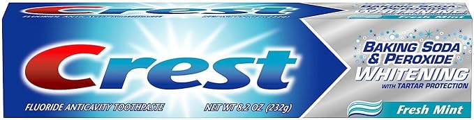 Crest Baking Soda & Peroxide Whitening with Tartar Protection Toothpaste, Fresh Mint, 8.2 oz