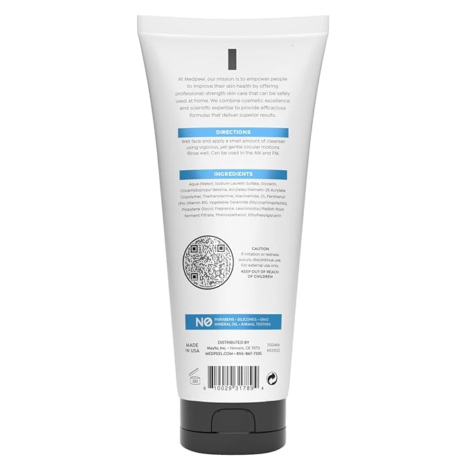 Medpeel Skin Balancing Cleansing Gel, Everyday Face Wash for Oily Skin; Refines Pores for a Smooth Complexion, 8.5 fl oz