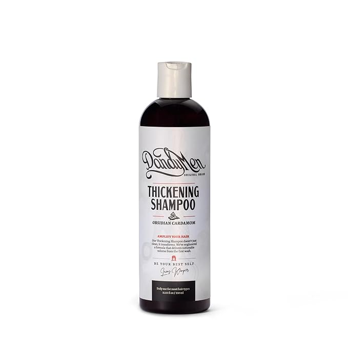 Thickening Shampoo – Volumizing and Strengthening Formula with Aloe Vera & Pro-Vitamin B5 11.83 oz (1-pack, Obsidian Cardamom)
