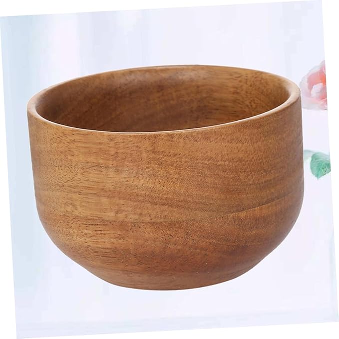 Angoily 3pcs Wooden Shaving Bowl for Men Facial Cleansing Shave Soap Bowl Home Bathroom Accessory