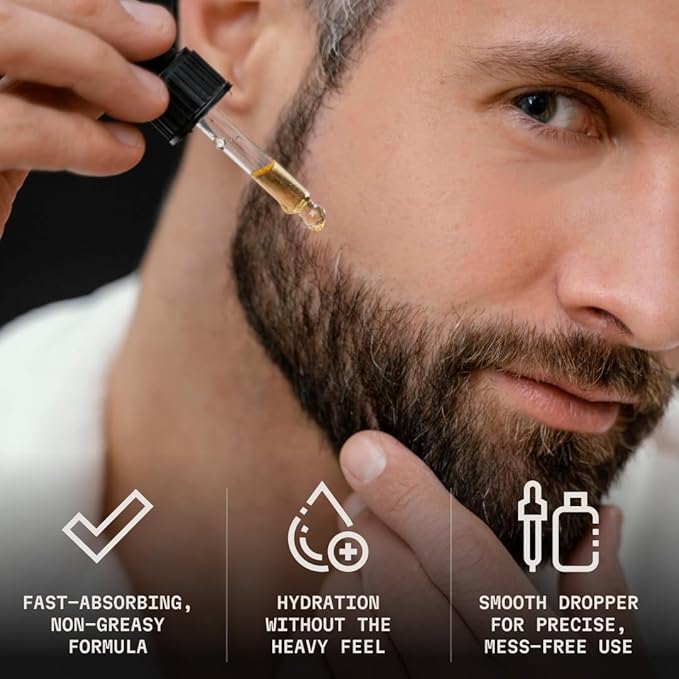 Striking Viking Beard Oil for Men - Naturally Derived Conditioner with Almond, Tea Tree, Argan & Jojoba Oil for Beard Growth, Softening & Moisturizing (2 Fl Oz (Pack of 1), Terra Sol)