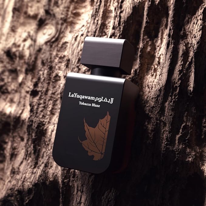 Rasasi La Yuqawam Tobacco Blaze Eau de Parfum for Men | 75ml EDP | Irresistible Pour Homme Spray | Masculine Oudh Woody Patchouli Leather | Signature Arabian Perfumery Perfumes