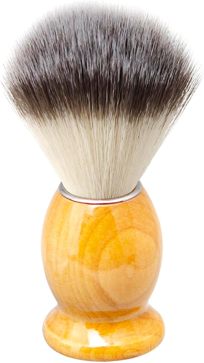 Safety Razor and Brush Stand Holder with Synthetic Hair Shaving Brush with Solid Wood Handle Prolong The Life of Your Shaving Brush