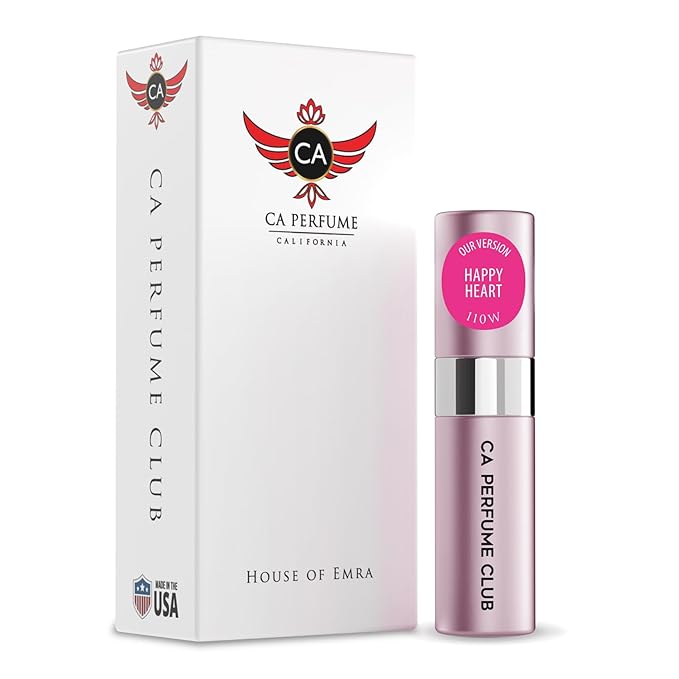 CA Perfume Impression of Clin Happy Heart For Women Fragrance Concentrated Long Lasting Eau de Parfum Spray Refillable Atomizer Bottle 0.27 Fl Oz/8ml-X1
