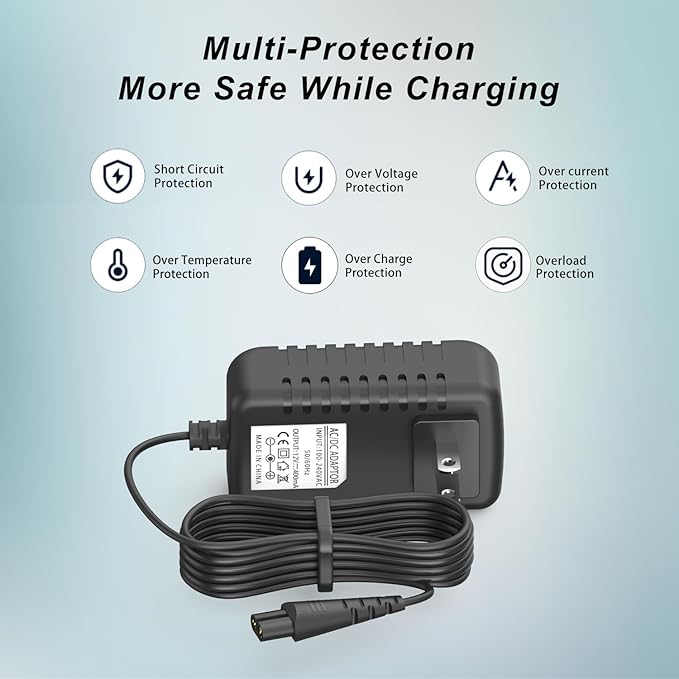 Charger Replacement for Remington Shaver F5-5800 F7800 F5800 F5790 F4790 R5150 R6130 R-6150 MS2-390 MS3-2700 MS680 R9100 5V Trimmer Charging Power Cord for Remington Razor