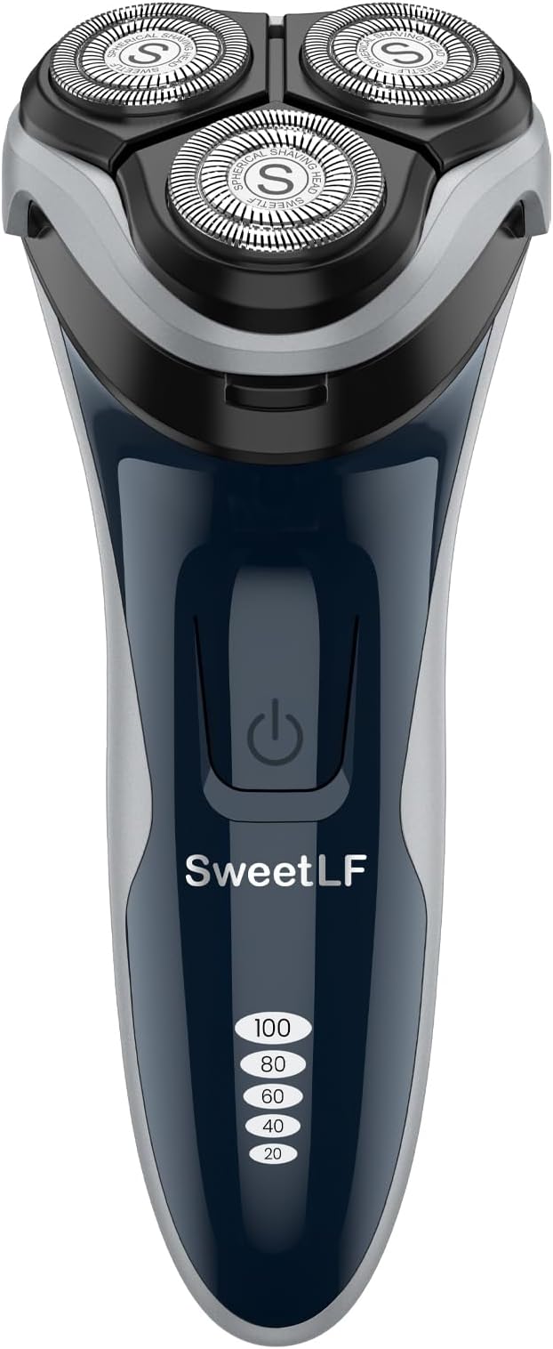 SweetLF Electric Razor for Men with Pop-Up Trimmer, IPX7 Waterproof Electric Shaver, Rechargeable Shavers for Men, Type-C, 120Mins Runtime, Plug & Play, Ideal for Christmas Presents