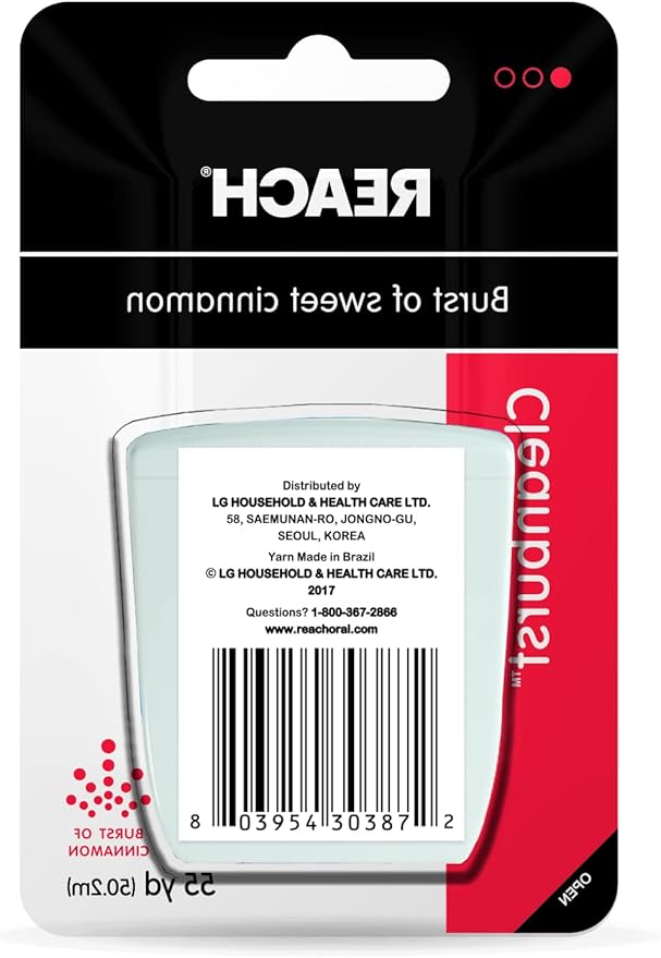 Reach Waxed Dental Floss, Cleanburst Cinnamon, 55 Yards (Pack of 4)