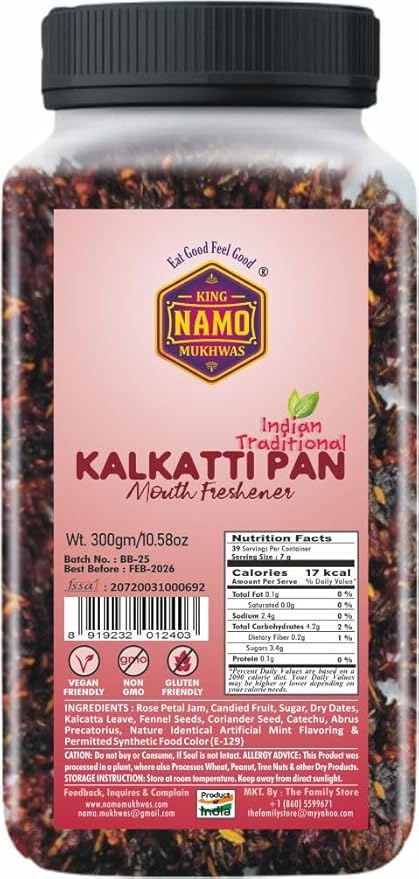Kalakati Mitha Paan I Best Indian Mukhwas 10.58 oz (300 g) I Best Mouth Freshener I After Meal Digestive treat I Vegan I Non- GMO I Tasty Indian Kalkatti sweet pan