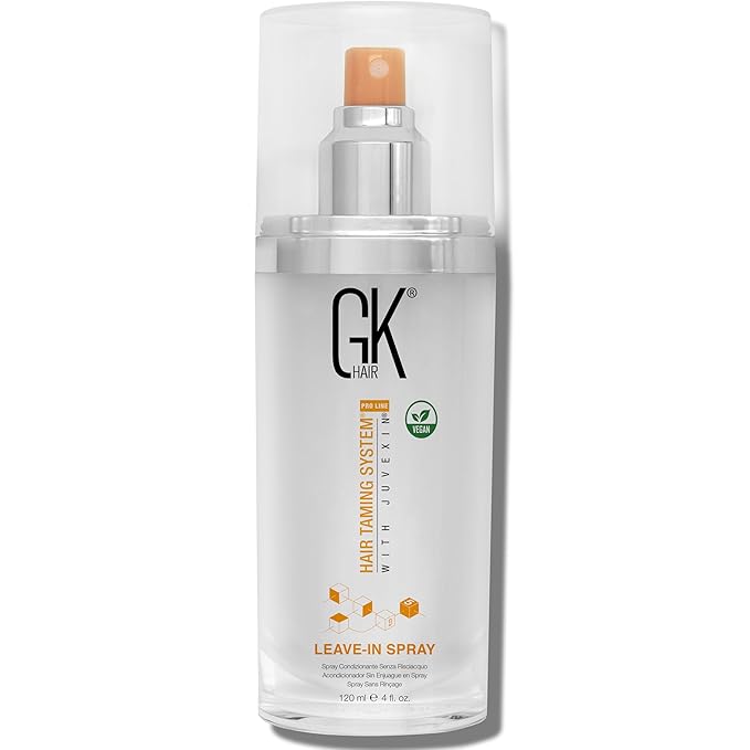 GK HAIR Global Keratin Leave In Conditioner Hair Spray (4 Fl Oz/120ml) - Moisturizing Treatment Strengthens & Shines Frizzy, Dry Damaged Hair - Detangler Spray for Smoothing Nourishes Hydrated Hair