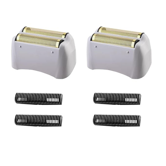 Foil Shaver Replacement Fit for Andis Model TS-1 TS-2 17150 17200 17235 Pro Foil Shaver, Replaces #17155 17160 17280 Foil and Blades -Profoil Lithium Shaver Head Parts- Hypoallergenic Gold Foil-2 Pack