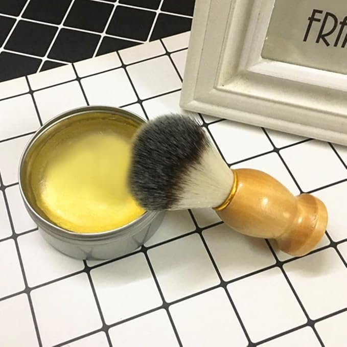 ABOOFAN 2pcs Shaving Brushes for Men with Wood Handle Beard Hair Salon Brush