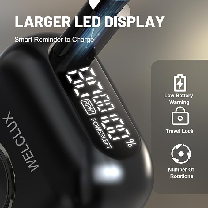 Rechargeable Electric Razor for Men: Mini Foil Shavers for Men with 4 Floating Blades - Dual-Speed & LED Display, 120Min Runtime, IPX7 Waterproof Face Shaver, USB-C