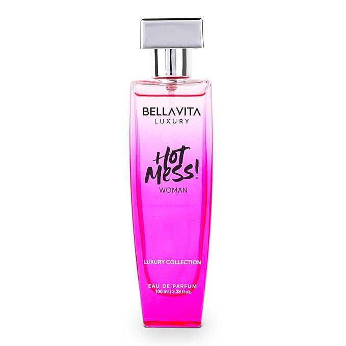 BellaVita Luxury Hot Mess Perfumes for women (100ml) | Luxury Eau De Perfume for Women | Notes of Citrus, Mandarin, Passion Fruit, Floral & Fruity | Premium French Floral Perfume for Women