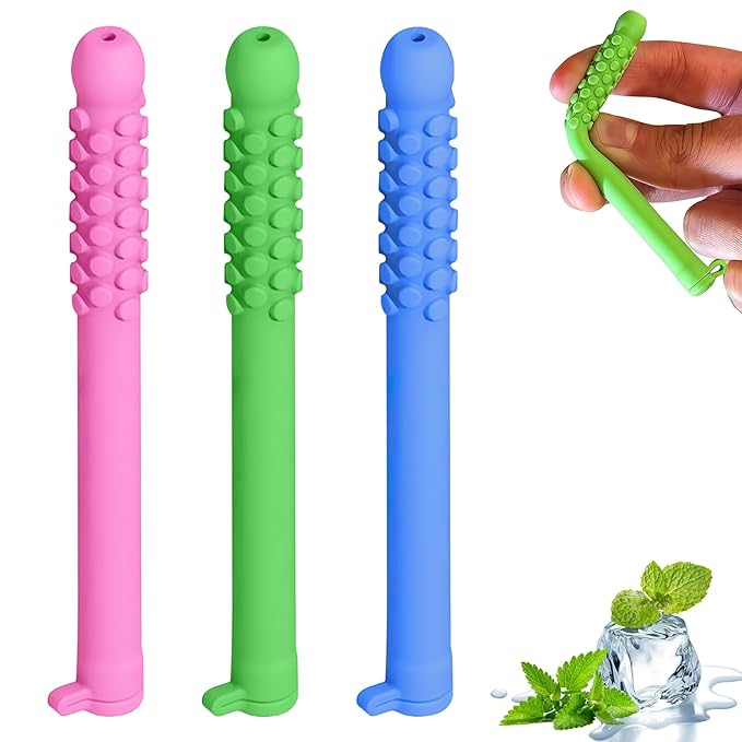 Chewable Breather Quit Smoking,Essential Oil Chewable Breath Sticks-Fruity Craving Relief,Fresh Breath, Mental Focus,Can Taken Anywhere(3 PCS)
