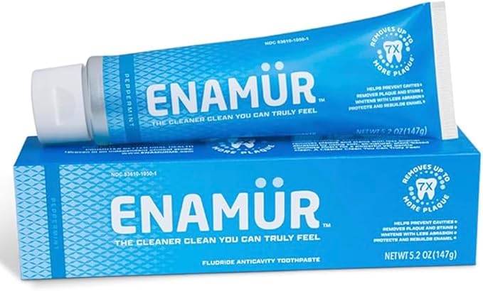 Premium Advanced Oral Care Plaque & Stain Removal Toothpaste - Plant Fiber Technology Removes 7X More Plaque Than Leading Brands, Whitens and Protects Enamel, 5.2 oz