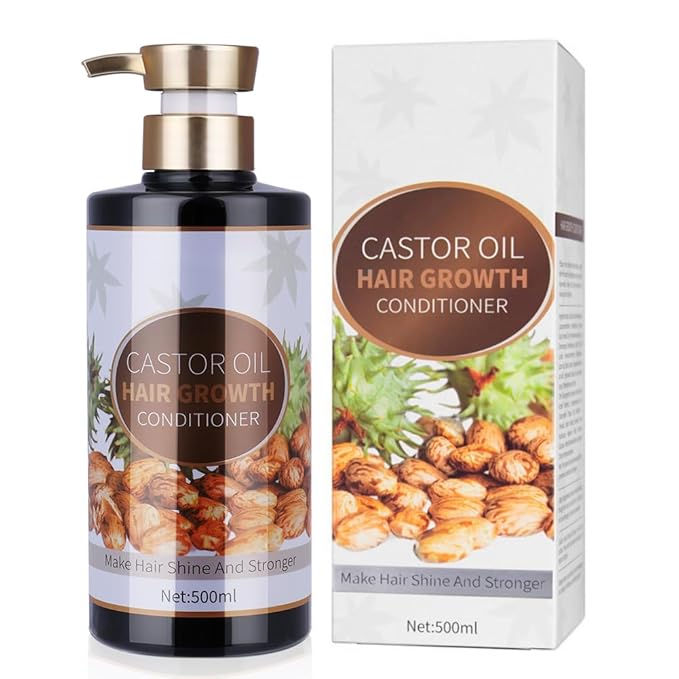 Silvercell Castor Oil Conditioner Hair Growth Conditioner Moisturizing Oil Control, Thickening Hair Conditioner for Damaged Dry Hair, 16.91 fl.oz