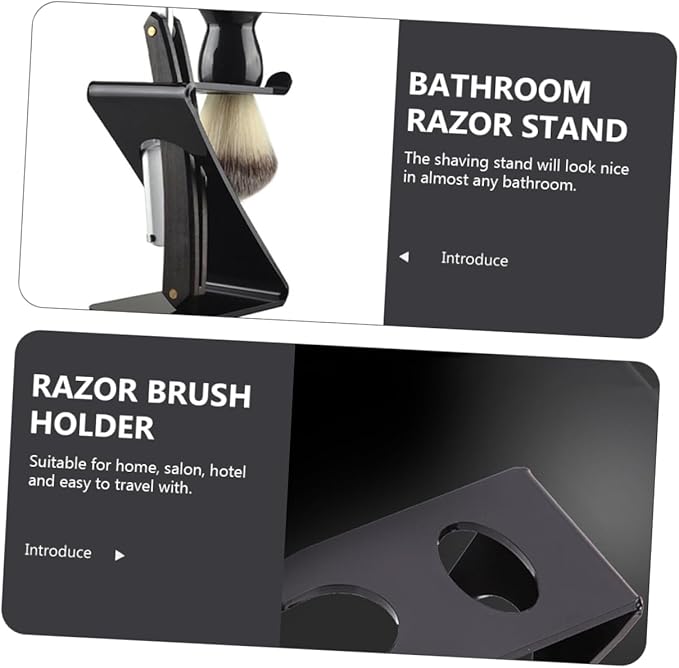 Beaupretty Razor Holder Stand Shaving Brush Rack Razor Brush Holder Shaving Kit Organizer