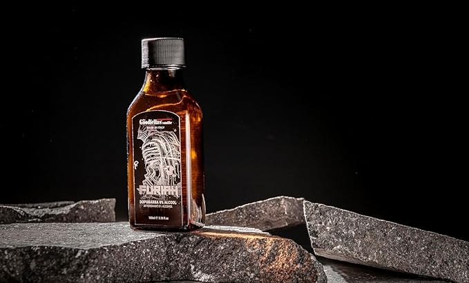 The Goodfellas' smile Soothing Alcohol-Free Aftershave Splash/Tonic, Made in Italy, 100 ml, 3.38 oz (FURIAH/Leather & Wood)
