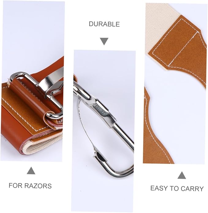 GALPADA Leather Sharpening Strap Straight Razor Strop Barber Strop Razor Sharpening Belt for Knives Chisels