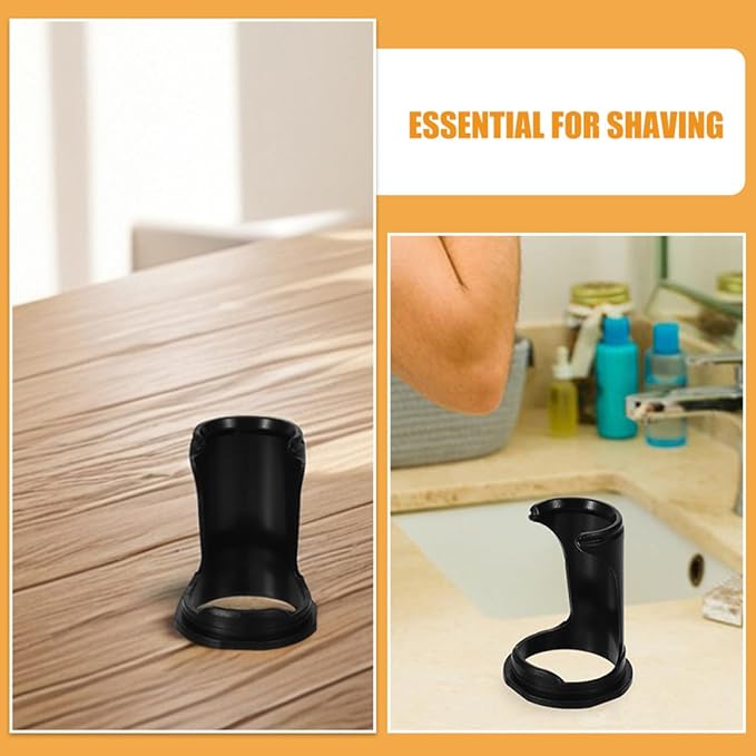 2pcs Plastic Shaving Brush Stand and Razor Holder Set Hanging Shaving Brush Drying Rack with Desktop Razor Organizer at Home Or Travel