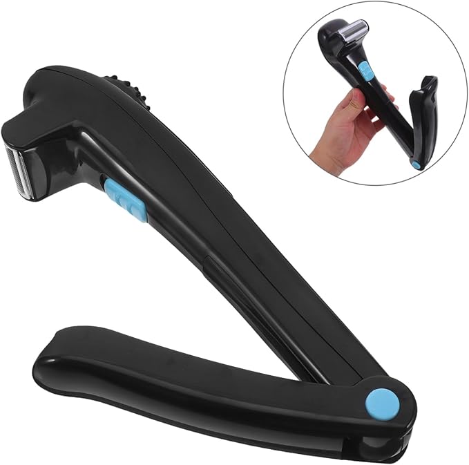 Healeved Electric Back Shaver for Men Battery Operated Body Hair Remover Portable DIY Grooming Razor for Smooth Hair-Free Back