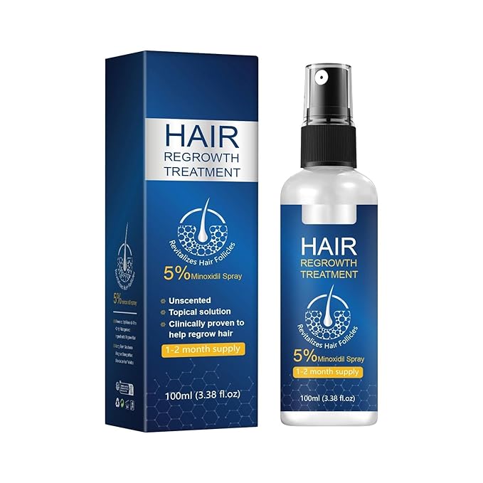 5% Minoxidil Hair Growth Serum Spray for Men & Women, Hair and Scalp Regrowth Treatment, Hair Loss Prevention & Hair Thickening Support