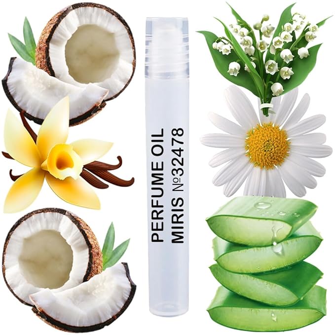 MIRIS No. 32478, Inspired by Coconut Passion, Long-Lasting Perfume Oil for Women Roll-On, Rollerball 0.34 Fl Oz / 10 ml