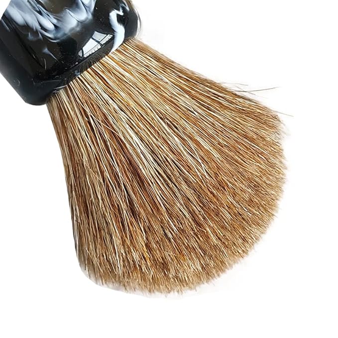 24mm brown soft horse hair shaving brush for man wet shaving (Black)