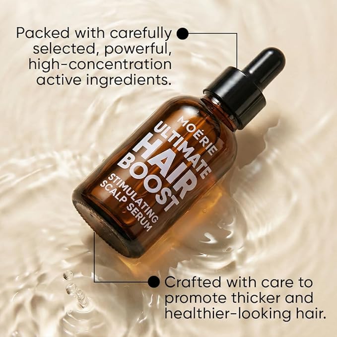 MOERIE Ultimate Hair Growth Serum for Natural Hair Regrowth & Thickening - Anti Thinning & Hair Loss Treatment for Women - Rapid Hair Growth Products - Scalp Oil Alternative - 1.69 fl oz / 50 ml