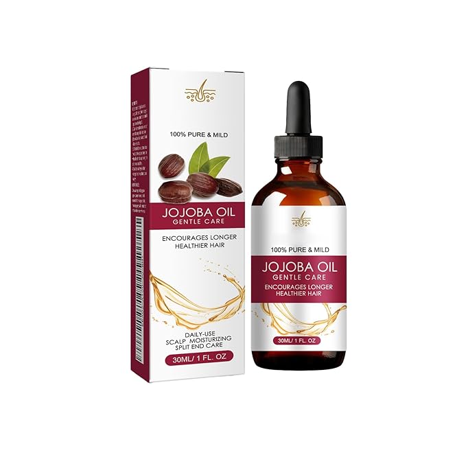 30ml Jojoba Oil Hair Growth Serum for Thinning Hair – Organic Hair Oil for Hair Loss, Dry Scalp & Damaged Hair – Nourishing Scalp Treatment for Men and Women