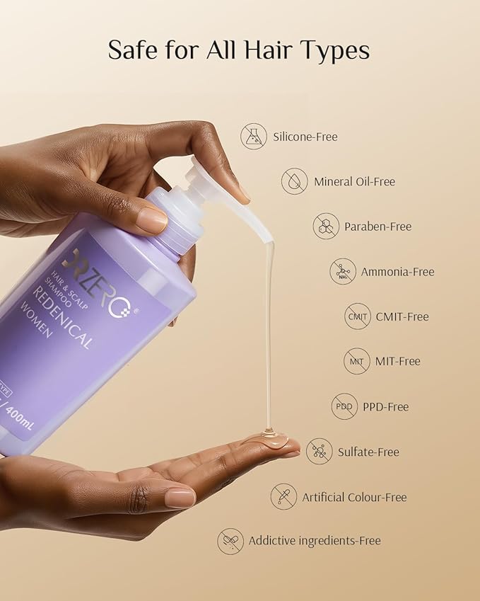 DR ZERO REDENICAL Hair Growth Shampoo for Women | MONDE SELECTION Gold Winner | Swiss Patent Redensyl | Clinically Proven Anti-Thinning | Japanese-Made Volumizing & Repair Shampoo, Fruity Floral Scent