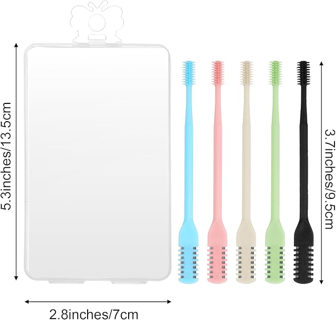 2-in-1 Nasal Hair Cutter Double Sided Nose Hair Knife Nose Hairs Trimmer 12PCS Portable Nostril Hairs Remover Tool 360° Rotating Manual Nosehair Blade for Women Men Personal Cleaning with Case