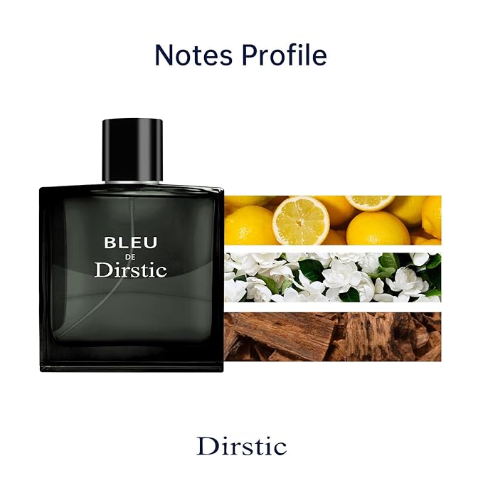 Blue De For Men Perfume-Woody Aromatic Eau De Toilette - Inspired By Ble.u De For Men Long Lasting Perfume Spray Masculine Scent Lasts All Day A Gift For Any Occasion 3.4 Fl Oz/100ML