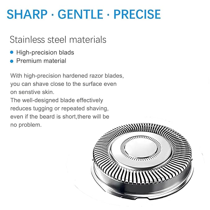 6 Pack SH71/52 Replacement Heads Compatible with Philips Norelco Series 7000 and Angle 5000 Series, SH71 Upgraded Replacement Blades Compatible with Philips Electric Shaving Series 7000 S7311 S7370