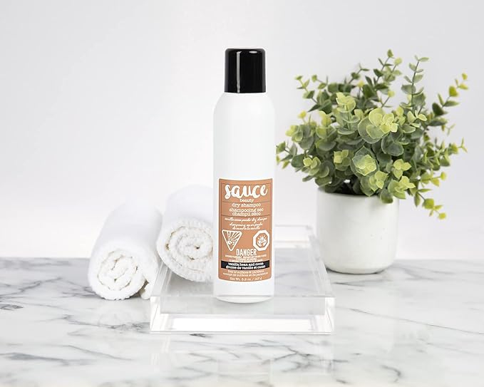 SAUCE BEAUTY Dry Shampoo - Vanilla, Dry Powder Spray for All Hair Colors & Types - Moisturizing, Conditioning & Deodorizing Hair Care Product - 5.2 Oz
