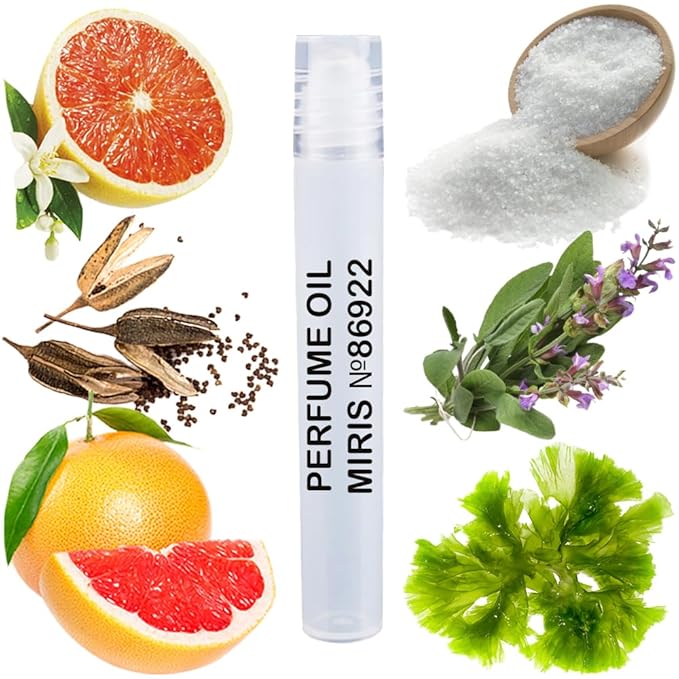 MIRIS No. 86922, Inspired by Wood Sage & Sea Salt, Long-Lasting Unisex Perfume Oil for Women & Men Roll-On, Rollerball 0.34 Fl Oz / 10 ml