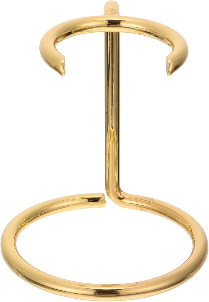 Shaving Razor and Brush Stand Metal Storage Rack Gold Razor Holder Shaving Brush Organizer for Men Bathroom Countertop