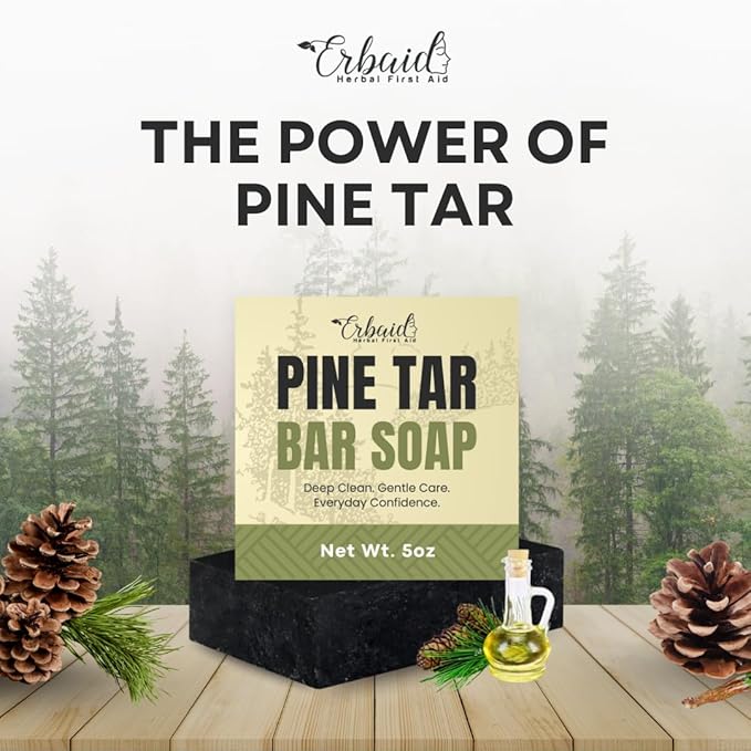 Pine Tar Soap – Natural Pine Tar Soap Bar for Men – Cleansing Bar for Acne, Eczema, Psoriasis & Itch Relief – Face & Body Wash with Activated Charcoal & Colloidal Oatmeal – Men’s Wash Made in the USA